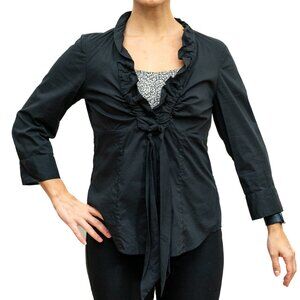 WHITE HOUSE BLACK MARKET | Black Button Up Blouse